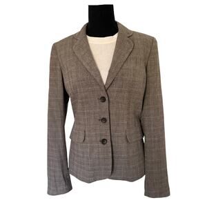 Banana Republic Plaid Blazer Jacket Size 10 Tailored Workwear